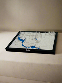 3D Geprinte Miniatuur van Dubai – Gedetailleerde Stadskaart en Skyline - Premium Quality