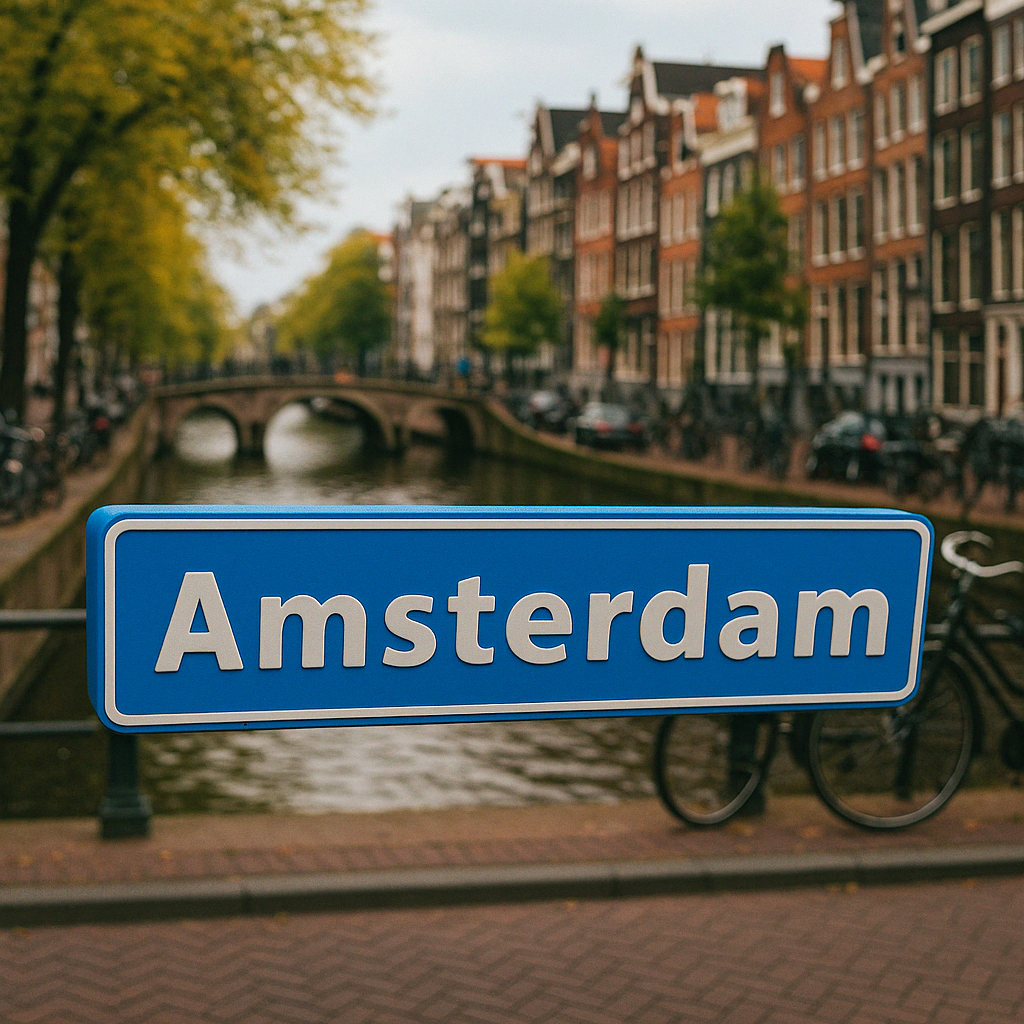 Naambord Amsterdam - Premium Quality