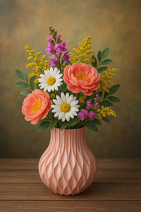 Stilvolle 3D-gedruckte Vase mit modernem, gedrehtem Design – Premium-Qualität