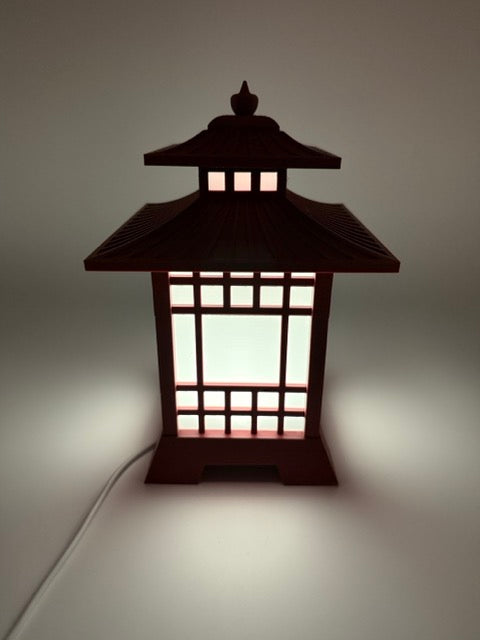Japanese Pagoda Lamp - Unique LED Table Lamp with Remote Control | Atmospheric Oriental Decoration