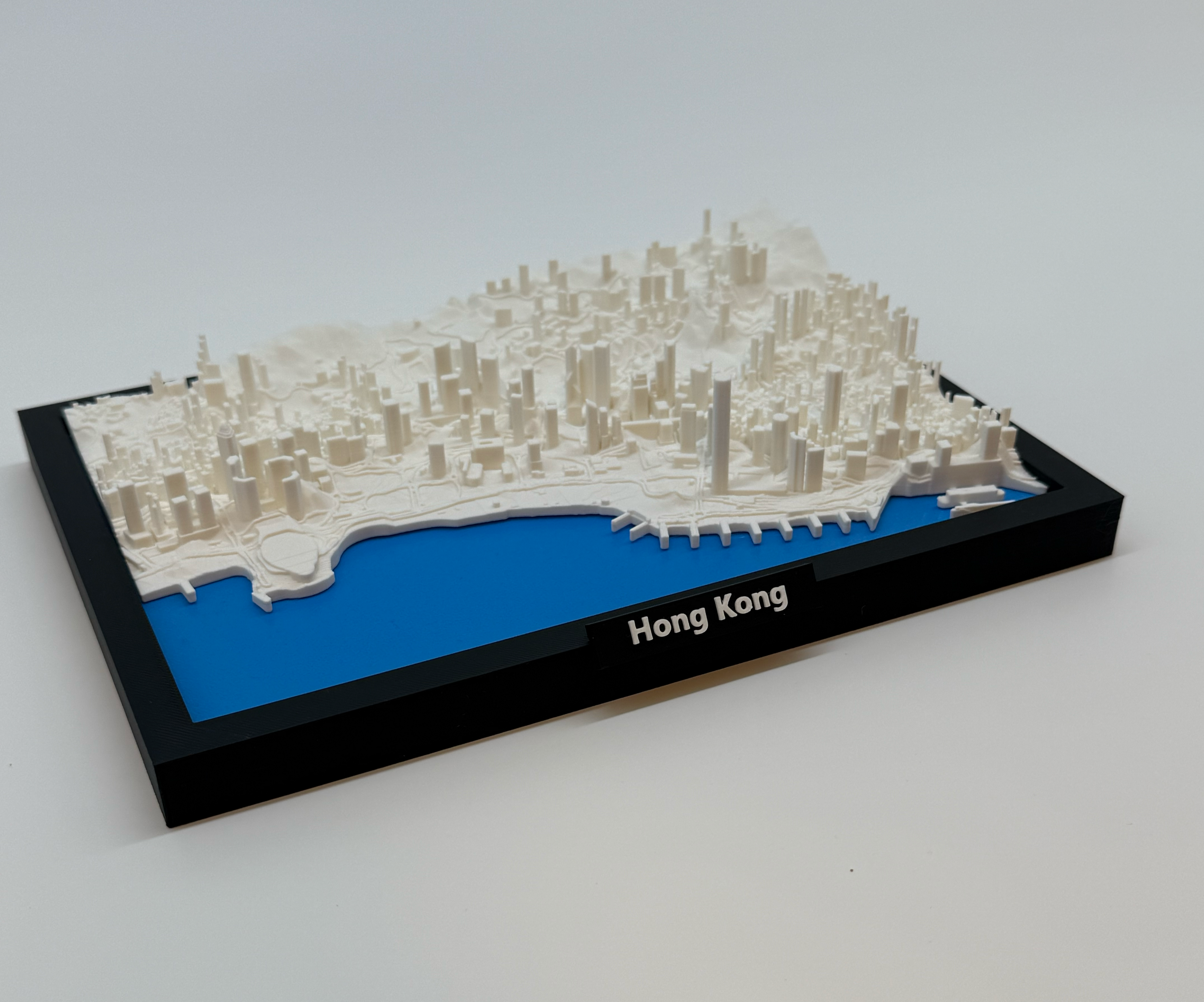 3D Geprinte Miniatuur van Hong Kong – Gedetailleerde Stadskaart en Skyline -Premium Quality