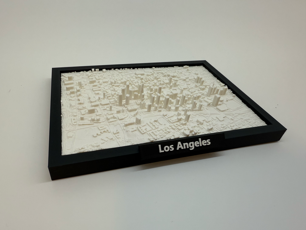 3D Geprinte Miniatuur van Los Angeles – Gedetailleerde Stadskaart en Skyline - Premium Quality