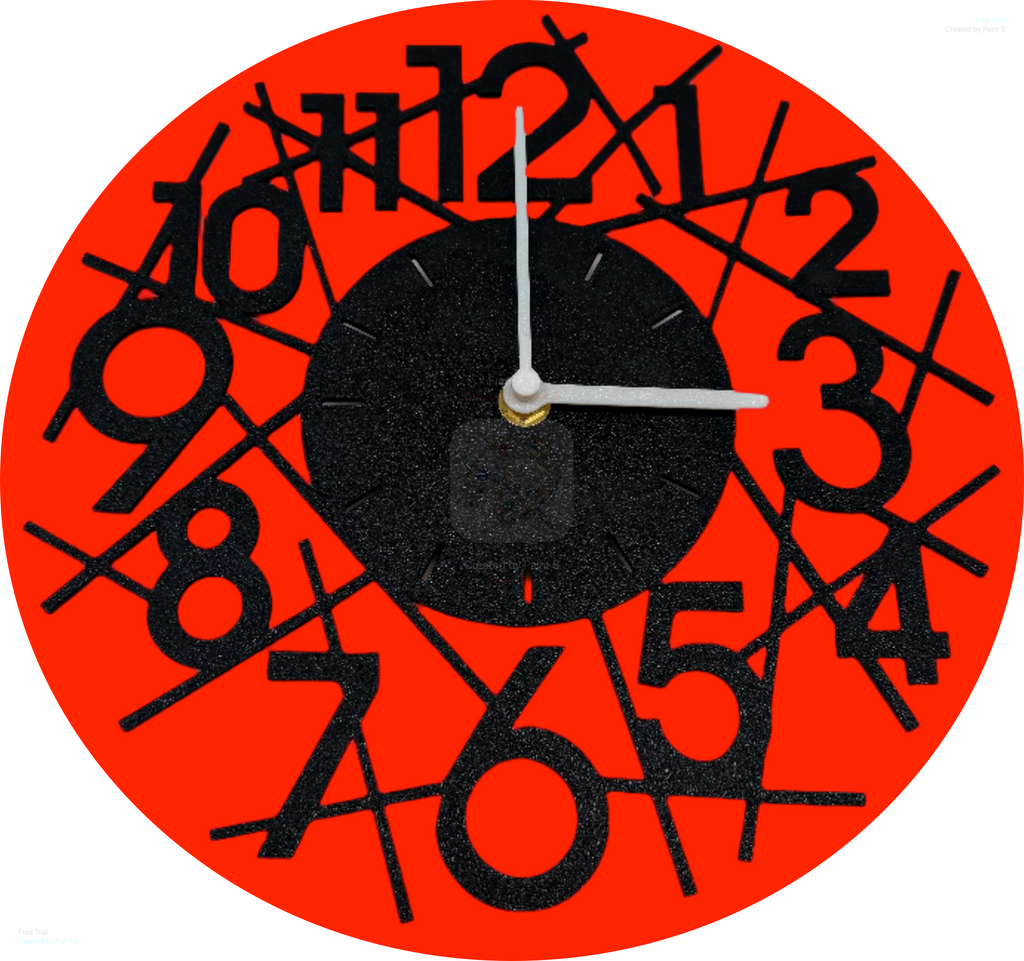 Stylish Wall Clock Black - Premium Quality