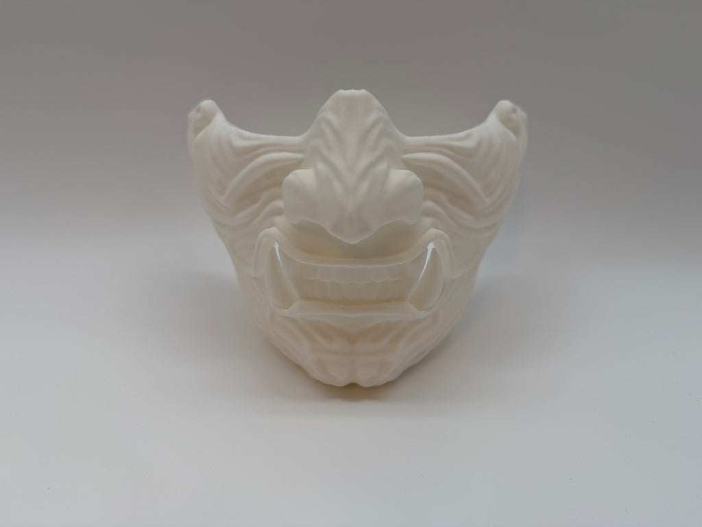 White Oni Mask – Japanese Demonic Face Mask – Premium Quality