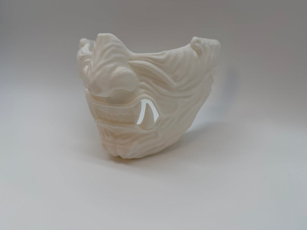 White Oni Mask – Japanese Demonic Face Mask – Premium Quality