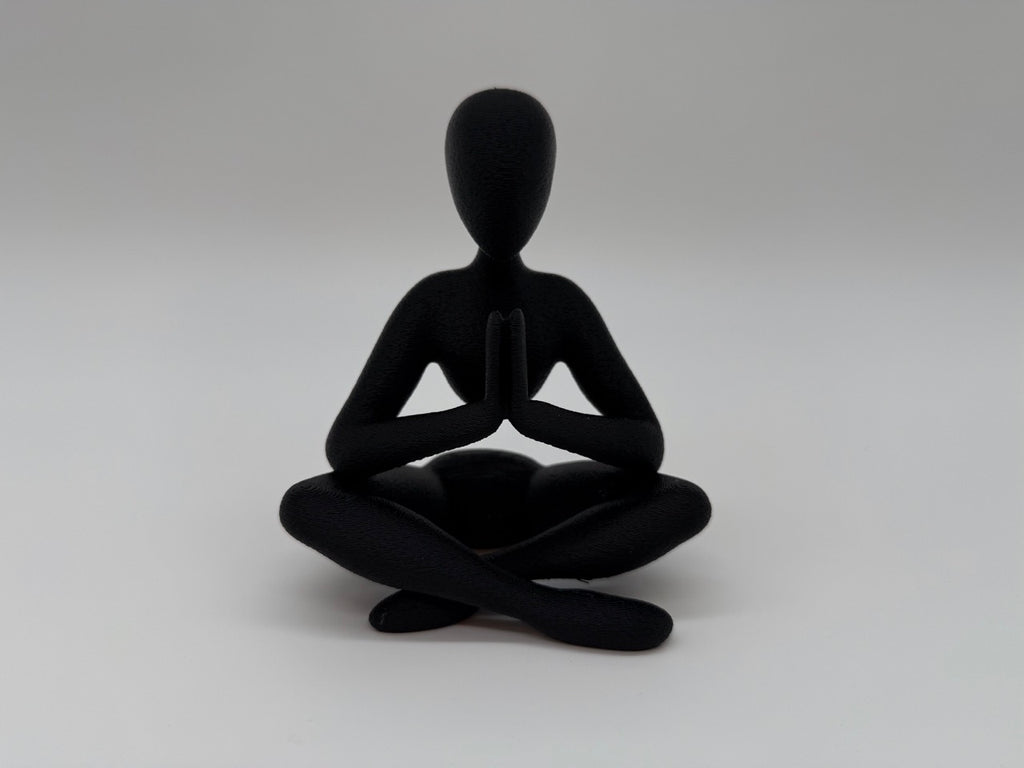 Minimalistische 3D-gedruckte Yoga-Statue – Meditations- und Achtsamkeitsdekoration – Premiumqualität