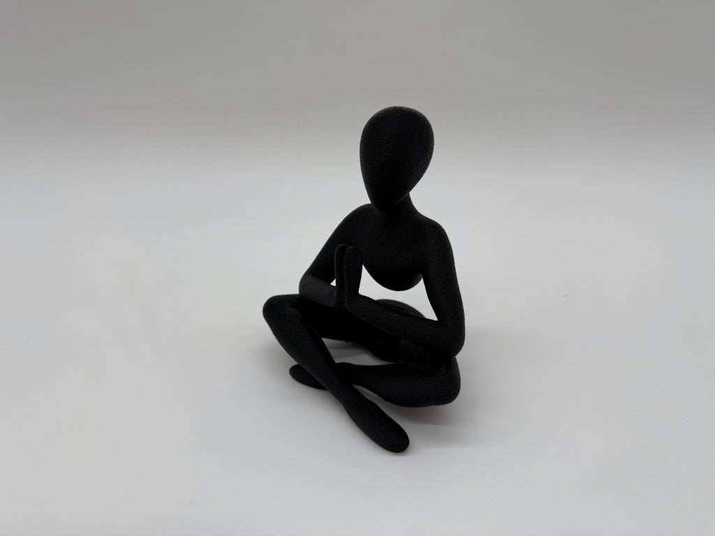 Minimalistische 3D-gedruckte Yoga-Statue – Meditations- und Achtsamkeitsdekoration – Premiumqualität