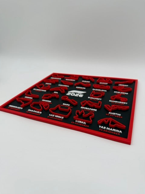 Kalender Formule 1 2026 - Premium Quality