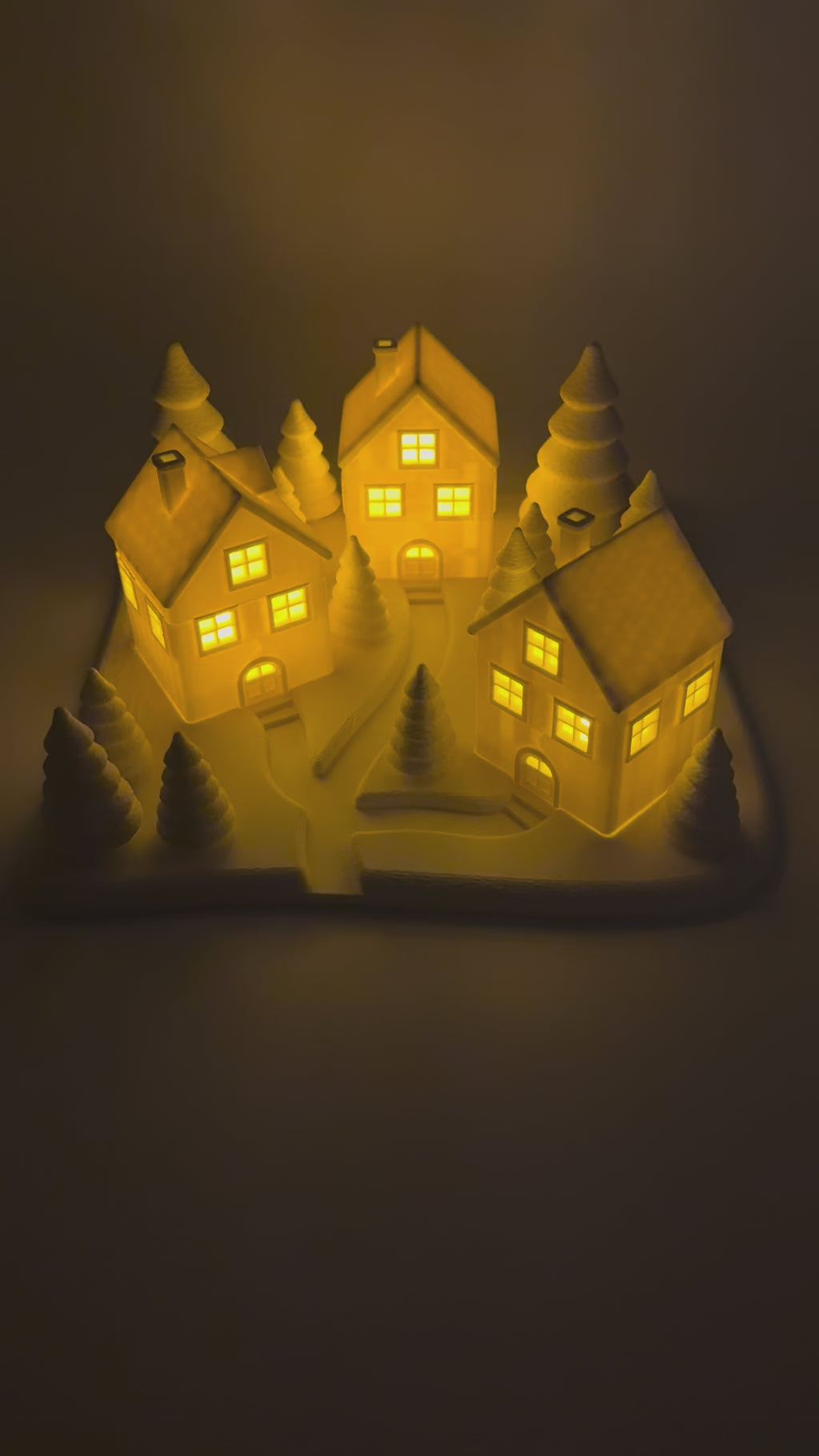 Atmospheric Christmas Village with LED Lighting – White Christmas Decorations for a Warm Winter Home